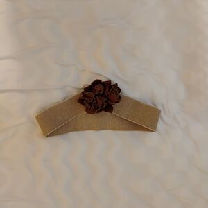 Tarnish genuine leather Flower  Bohemian  Western sparkle Chic belt womens S/M